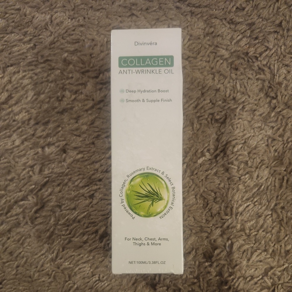 Divinvera Collagen Body Oil 3.38 Fl Oz, moisturizing Skin Care Oil Premium Quali